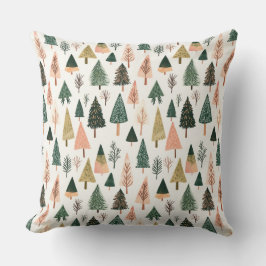 grillig botanisch kerstboompatroon kussen