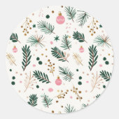 grillig botanisch ronde sticker (Voorkant)