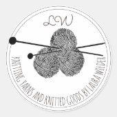 grillig breiwerk ronde sticker (Voorkant)