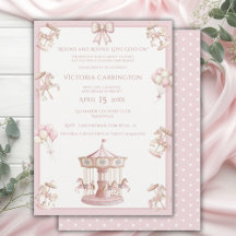 grillig carrousel roze Baby shower