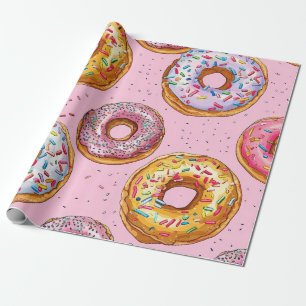 grillig donutpatroon cadeaupapier