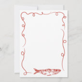 grillig doodle kustsardine Vrijgezellenfeest Kaart (Achterkant)