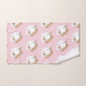 grillig eenhoorn roze patroon bad handdoek (Handdoek)
