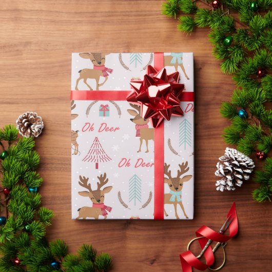 grillig feestelijk hertenwikkelpapier cadeaupapier (Feestdagen Geschenken)