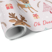 grillig feestelijk hertenwikkelpapier cadeaupapier (Rol Hoek)