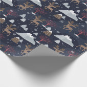 grillig feestelijk hertenwikkelpapier cadeaupapier (Hoek)