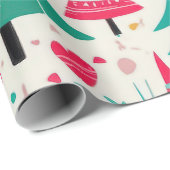 grillig feestelijk kerstboompatroon cadeaupapier (Rol Hoek)