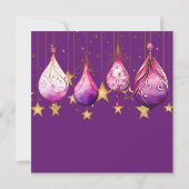 grillig feestje van de kerstballen kaart (Achterkant)