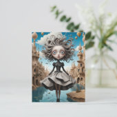 grillig geïllustreerd briefkaart (Staand voorkant)