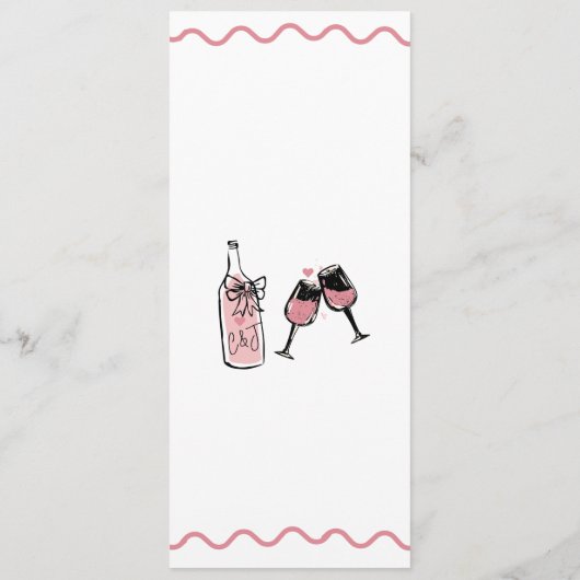 grillig geïllustreerd | retro bruiloft menu (Achterkant)