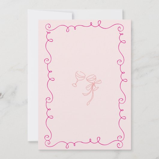 grillig geïllustreerd Vrijgezellenfeest Kaart (Achterkant)