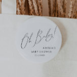 grillig genderneutraal oh Baby Ronde Button 5,7 Cm<br><div class="desc">Introductie van onze grillige genderneutrale oh baby-knop - ideaal voor elk seizoen, of het nu herfst, winter, lente of zomer is! Deze knop heeft een boho-chique sfeer met moderne, elegante kalligrafie en een minimalistisch zwart-wit ontwerp. Het is en uniek, met een vleugje shabby chic, waardoor het ideaal is voor zowel...</div>