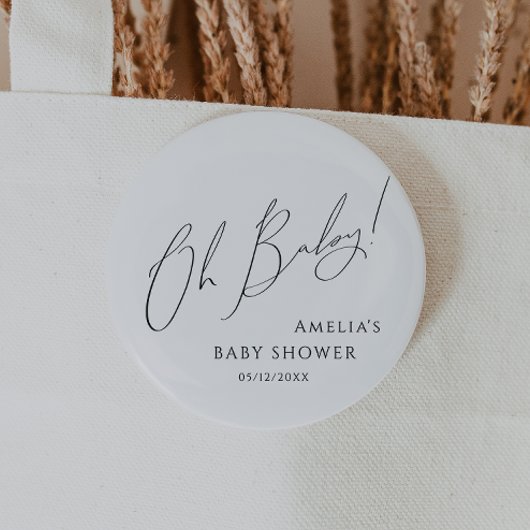 grillig genderneutraal oh Baby Ronde Button 5,7 Cm