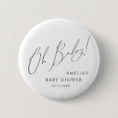 grillig genderneutraal oh Baby Ronde Button 5,7 Cm (Voorkant)