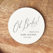 grillig genderneutraal oh Baby Ronde Kartonnen Onderzetter