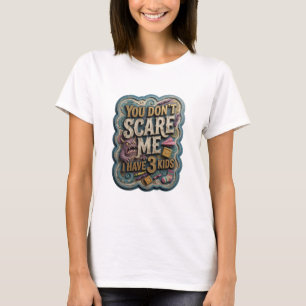 Grillig Goud IK BEN NIET BANG VOOR JOU, IK HEB 3 K T-shirt