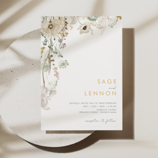 grillig grasland | huwelijksuitnodiging kaart