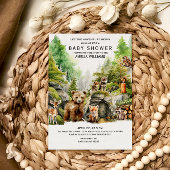 grillig groen bos Waterverf bos dier Kaart