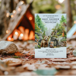 grillig groen bos Waterverf bos dier Kaart