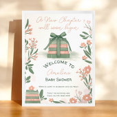 Grillig groen Nieuw Chapter Welkom Baby shower Poster