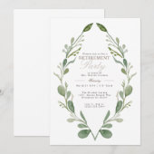 grillig groen pensioen partij | Uitnodigen Kaart (Voorkant / Achterkant)