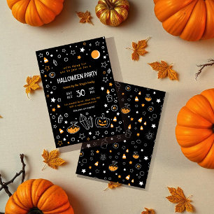 grillig halloweenfeest kaart