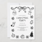 grillig handgetekend kerstfeest kaart (Voorkant)