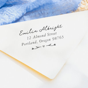 grillig  handschrift retouradres rubberstempel