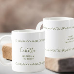 grillig hart doedel bruiloft koffiemok<br><div class="desc">Bruiloft cadeau mok voor iedereen in uw bruiloft. Gemakkelijk om een mok voor de moeder van de bruid, moeder van de bruidegom, bruidsmeisje enz. te personaliseren en u kunt ook de naam van de bruid en bruidegom en hun trouwdatum aan de andere kant toevoegen. Eenvoudig en elegant grillig doodle-ontwerp met...</div>