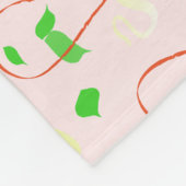 Grillig hart- en bladontwerp fleece deken (Hoek)