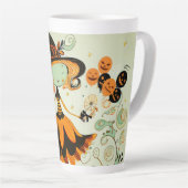 grillig/heks/pompoen/herfst latte mok (Rechterhoek)