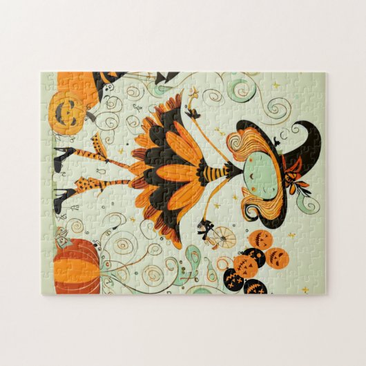 grillig/heks/pompoen/herfst legpuzzel (Horizontaal)