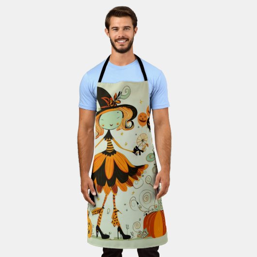 grillig/heks/pompoen/herfst schort (Gedragen)