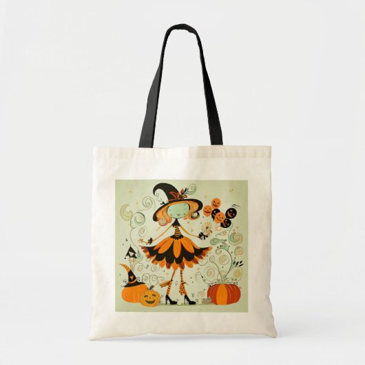grillig/heks/pompoen/herfst tote bag (Voorkant)