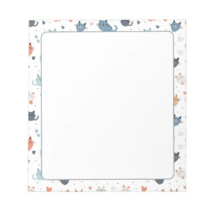 grillig Kat briefpapier Schattige kattenpatroon Notitieblok