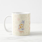 grillig kattenkunstpatroon koffiemok (Links)