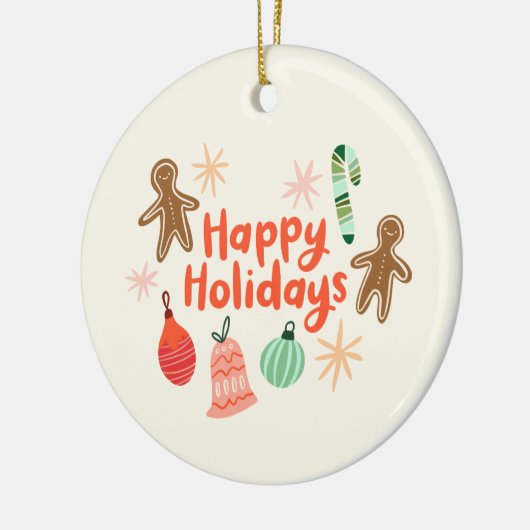 grillig keramisch kerstversiering keramisch ornament (Links)