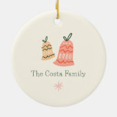 grillig keramisch kerstversiering keramisch ornament (Achterkant)