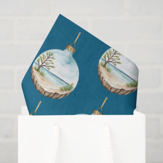 grillig kerstballetje drijfhout tissuepapier (Cadeauzakje)