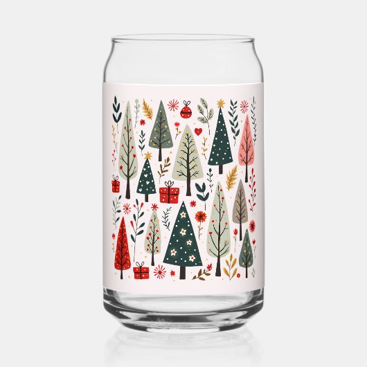 grillig kerstboombos blikvorm glas (Achterkant)