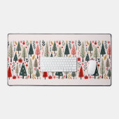 grillig kerstboombos bureaumat (Keyboard & Muis)