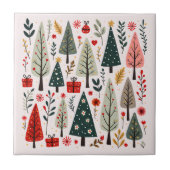 grillig kerstboombos tegeltje (Voorkant)