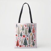 grillig kerstboombos tote bag (Voorkant)