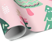 "grillig kerstboompatroon" cadeaupapier (Rol Hoek)