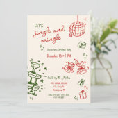 grillig kerstfeest jingle and mingle aankondiging (Staand voorkant)