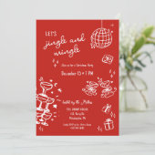 grillig kerstfeest jingle and mingle aankondiging (Staand voorkant)