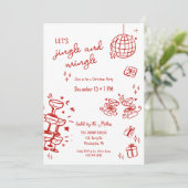 grillig kerstfeest jingle and mingle aankondiging (Staand voorkant)