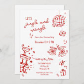 grillig kerstfeest jingle and mingle aankondiging (Voorkant / Achterkant)