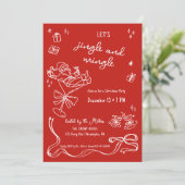 grillig kerstfeest kerstman grappige drink aankondiging (Staand voorkant)