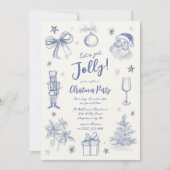 grillig kerstfeest met een krabbel kaart (Voorkant)